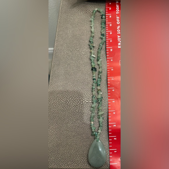 Green Aventurine Teardrop Necklace - Picture 2 of 2